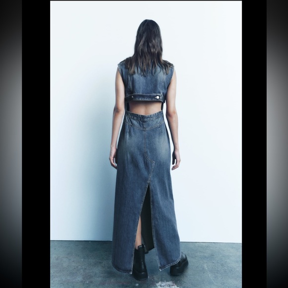 DENIM TRF DRESS - Picture 4 of 13